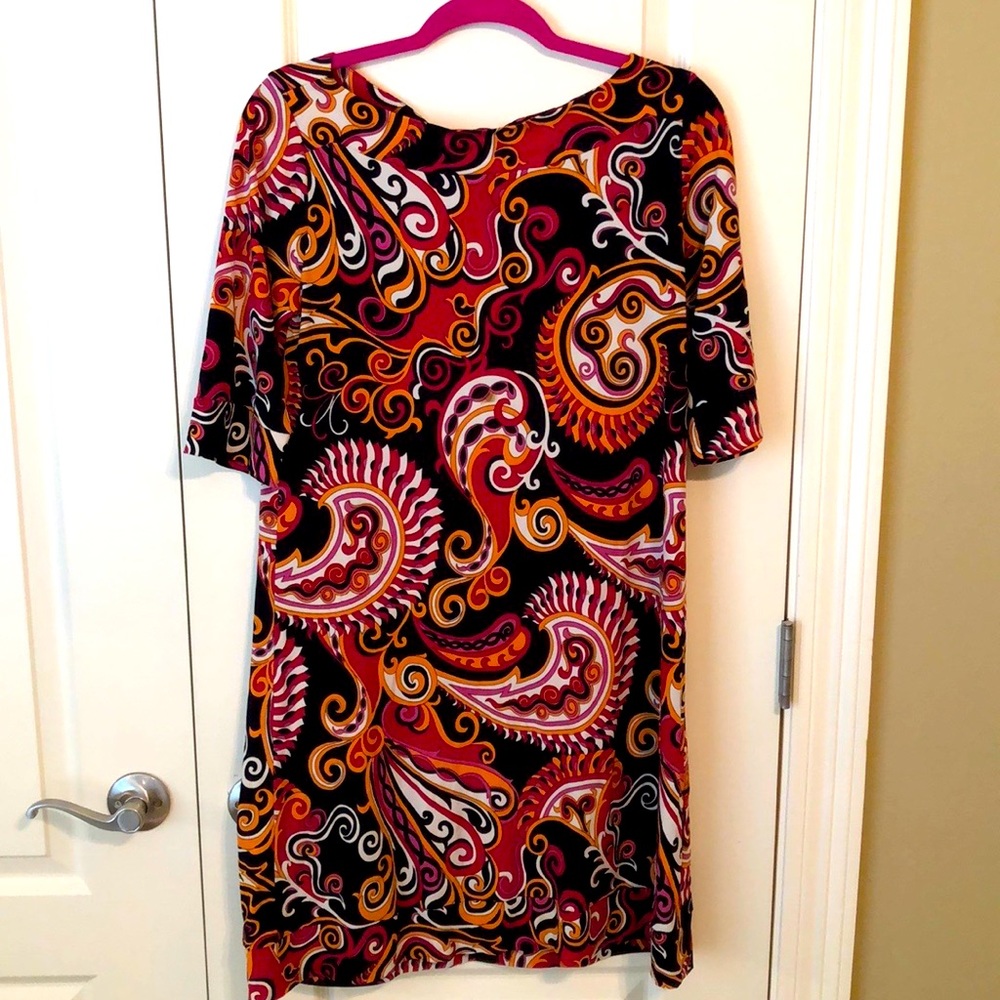 Vintage Madison Studio paisley half sleeve midi dress